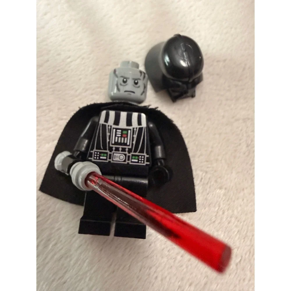 LEGO Star Wars Darth Vader Minifigure with Red Lightsaber and Cape